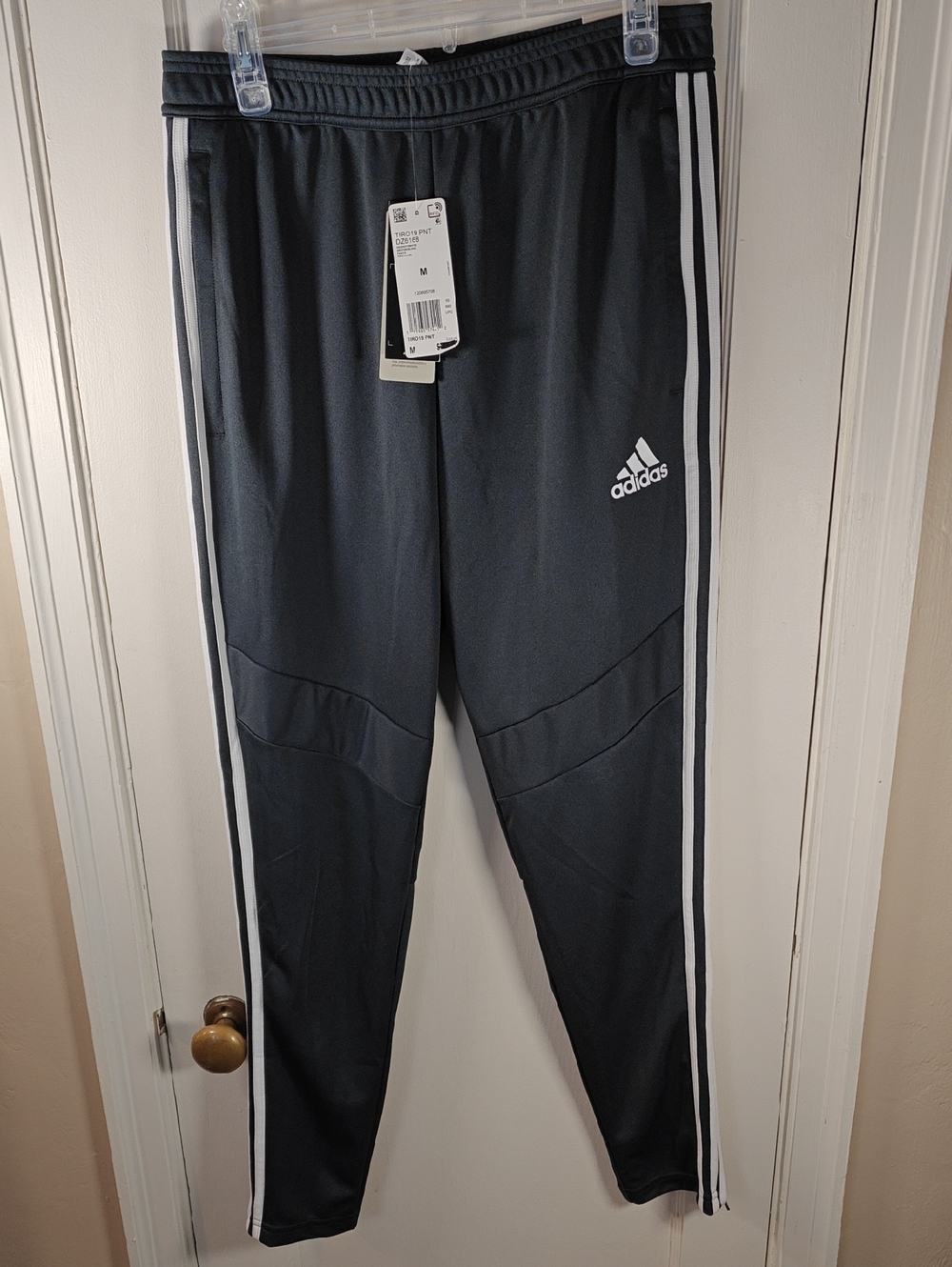 adidas Climacool Black Track Joggers with White Side Stripes